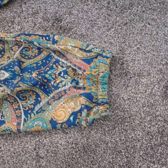 NWT - High-Waisted Paisley Print Harem Pants - Size X-Large - Picture 9 of 10